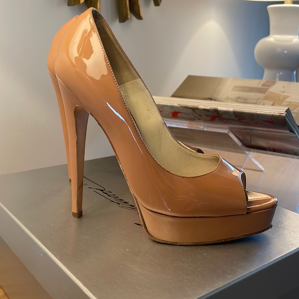Brian Atwood Nude Heels 140mm